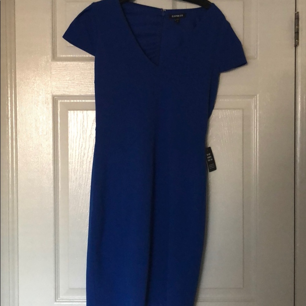 Deep blue work dress